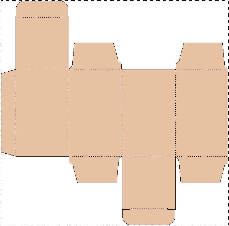 Custom kraft paperboard box