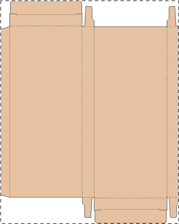 Custom kraft paperboard box