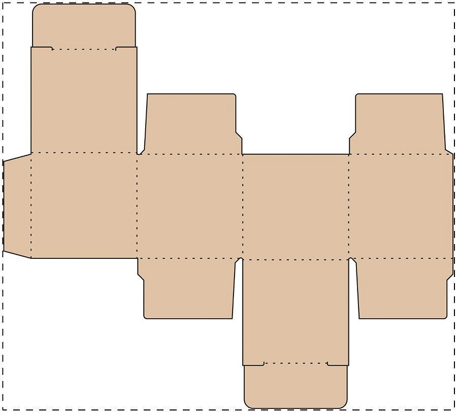 Custom kraft paperboard box