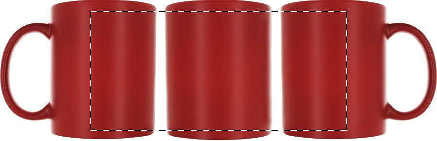 Rotary screen printing opposite of the handle