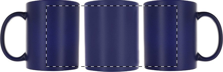 Rotary screen printing opposite of the handle