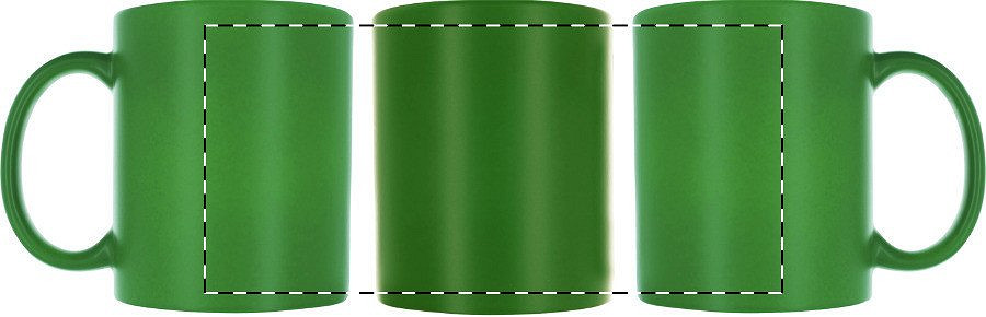 Rotary screen printing opposite of the handle