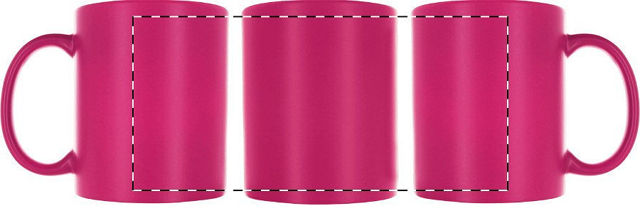 Rotary screen printing opposite of the handle