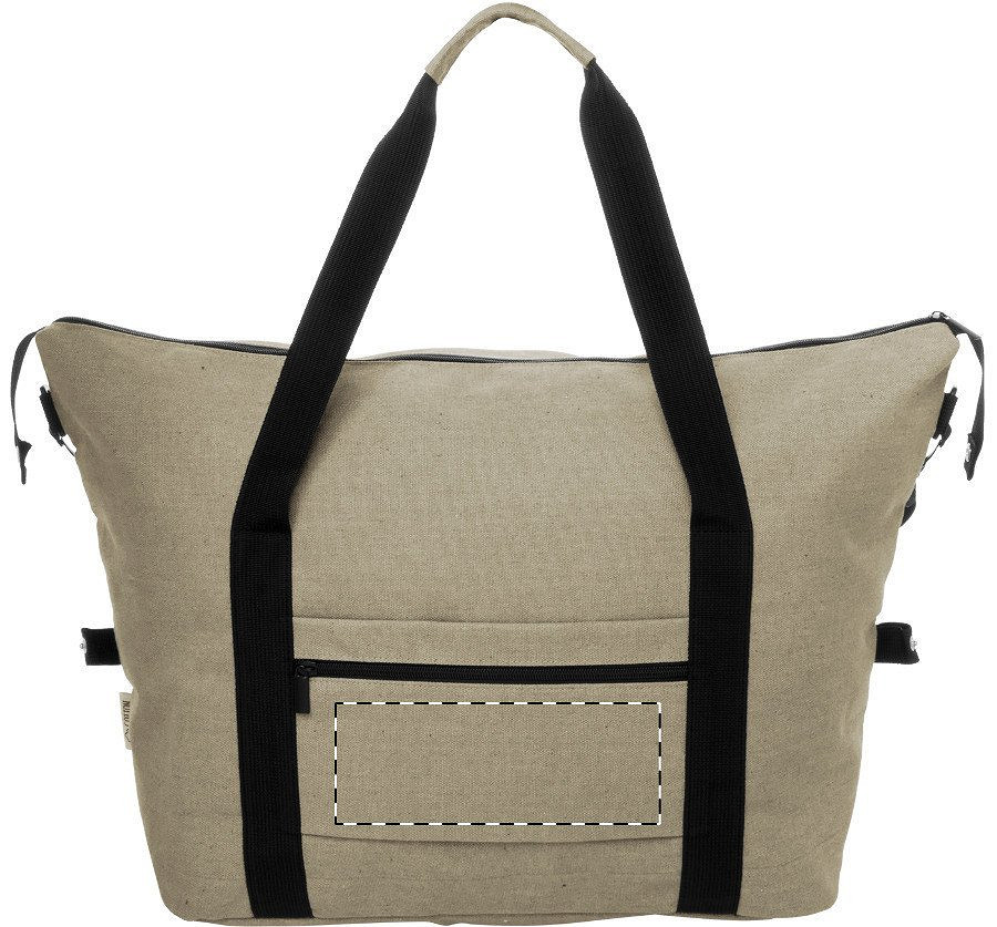 Front side - below zip