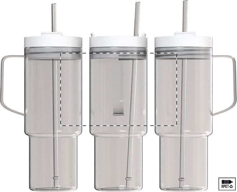 Rotary screen printing opposite of the handle