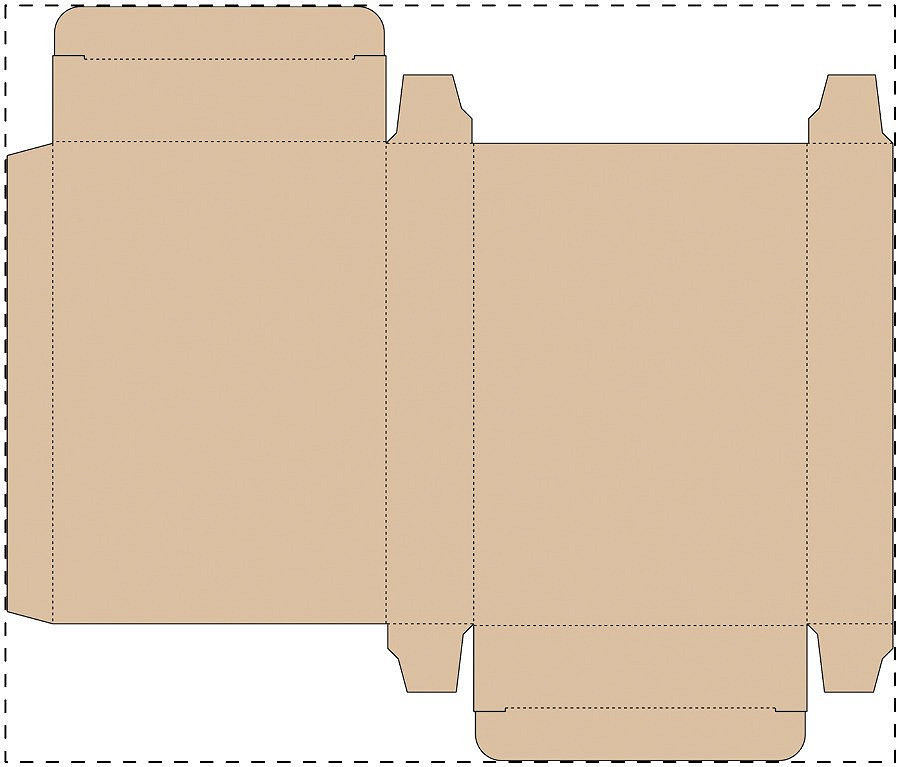 Custom kraft paperboard box