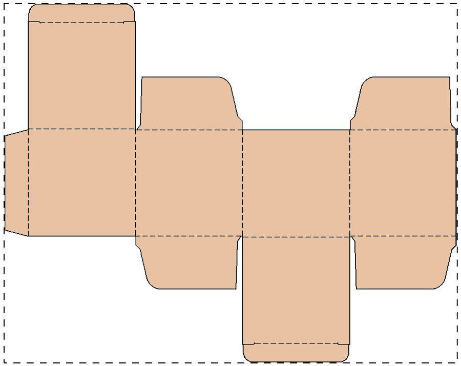 Custom kraft paperboard box