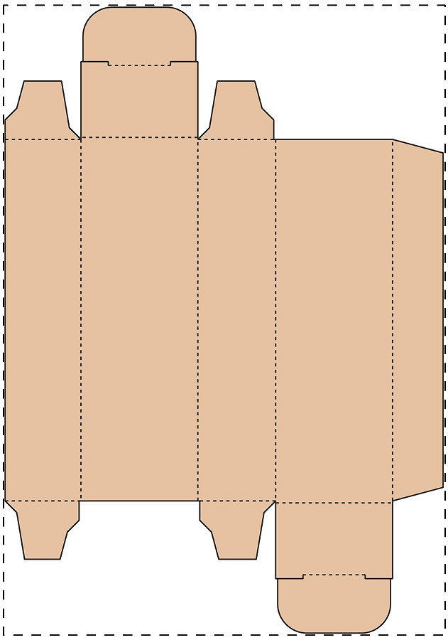 Custom kraft paperboard box
