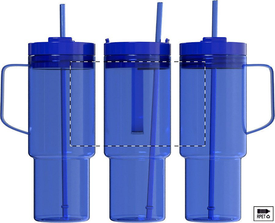 Rotary screen printing opposite of the handle