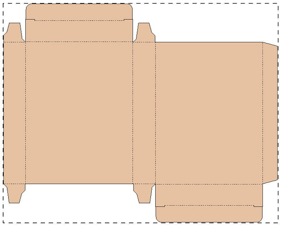 Custom kraft paperboard box