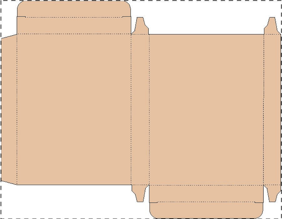 Custom kraft paperboard box