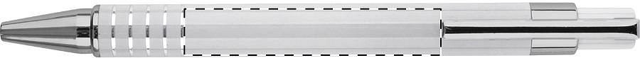 Ballpoint pen barrel - in line with clip