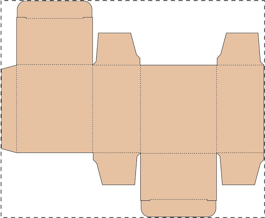 Custom kraft paperboard box