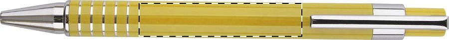 Ballpoint pen barrel - in line with clip