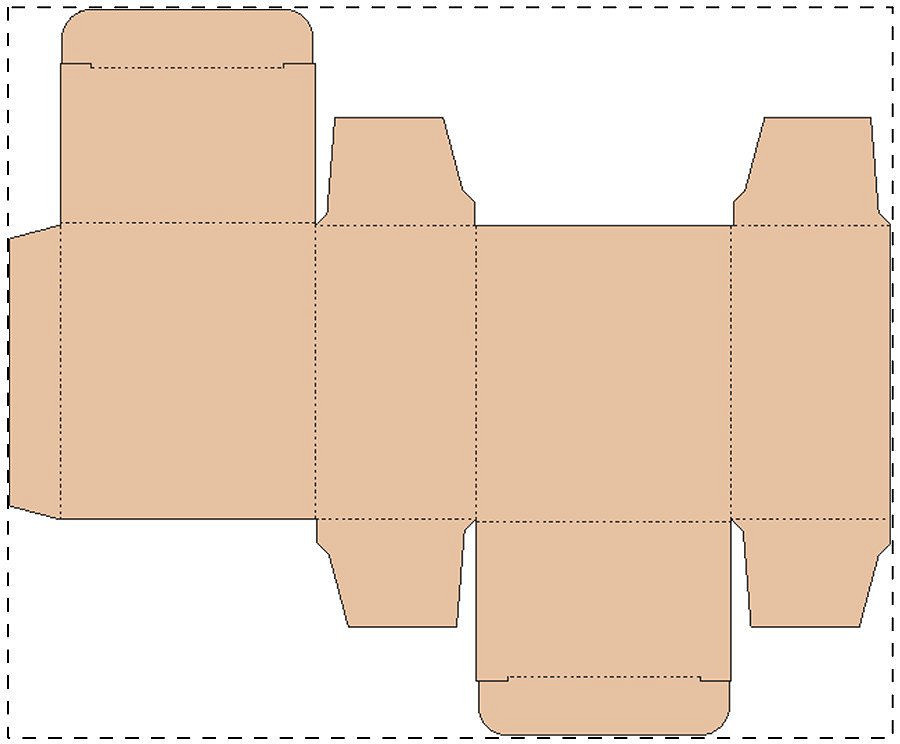 Custom kraft paperboard box