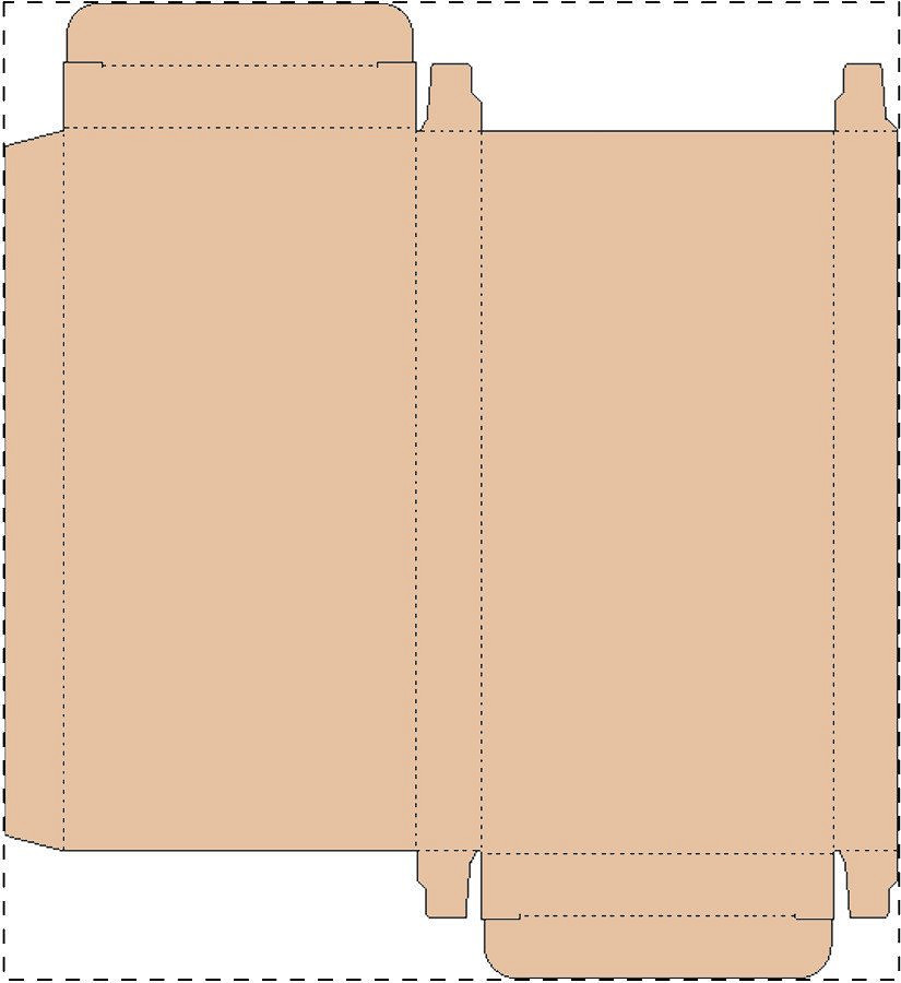 Custom kraft paperboard box