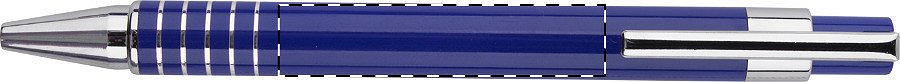 Ballpoint pen barrel - in line with clip