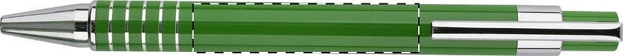 Ballpoint pen barrel - in line with clip