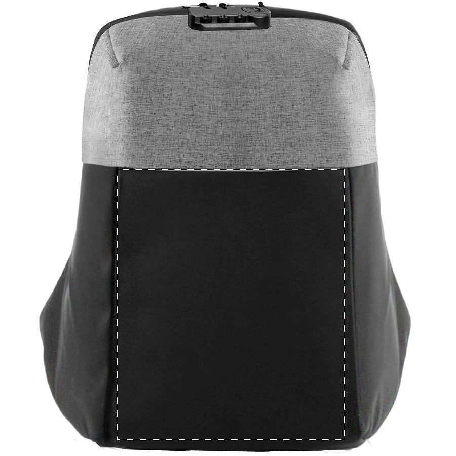 Front side - below zip