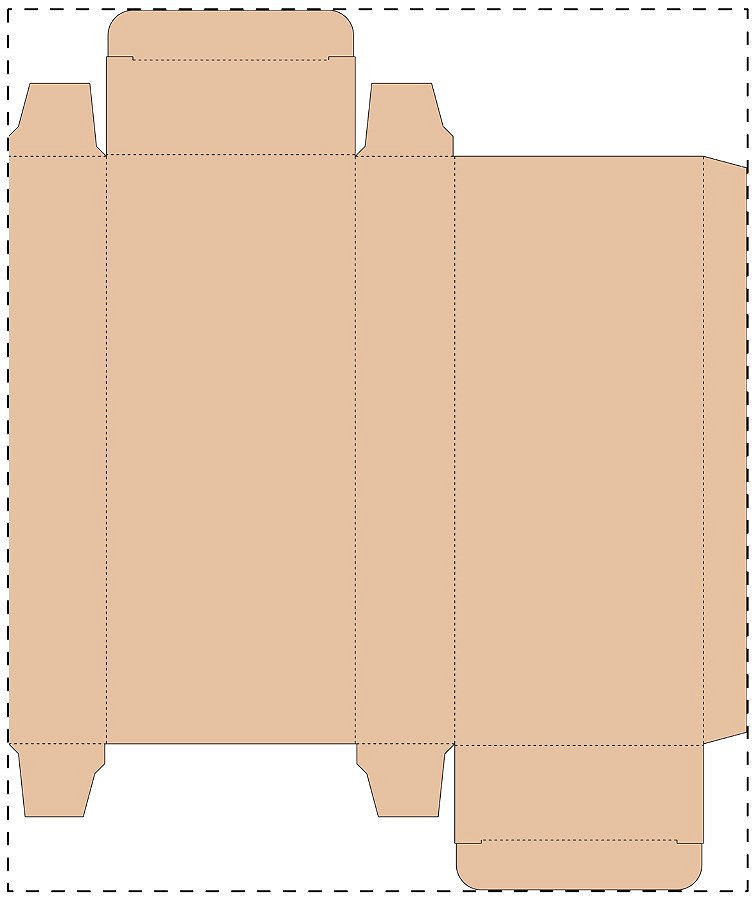 Custom kraft paperboard box