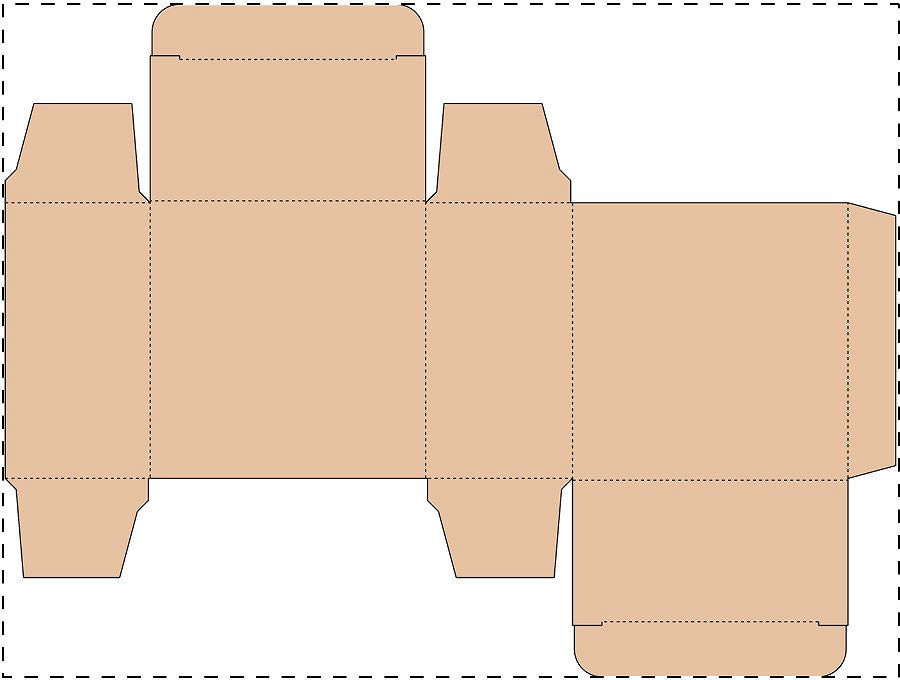 Custom kraft paperboard box