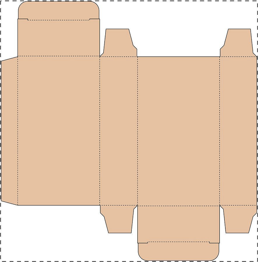 Custom kraft paperboard box