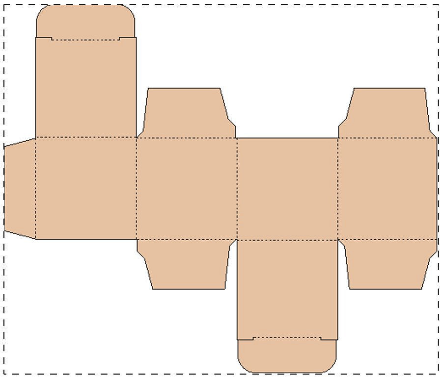 Custom kraft paperboard box