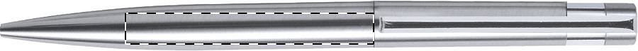 Ballpoint pen barrel - in line with clip