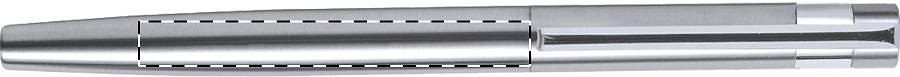 Roller pen barrel - in line with clip