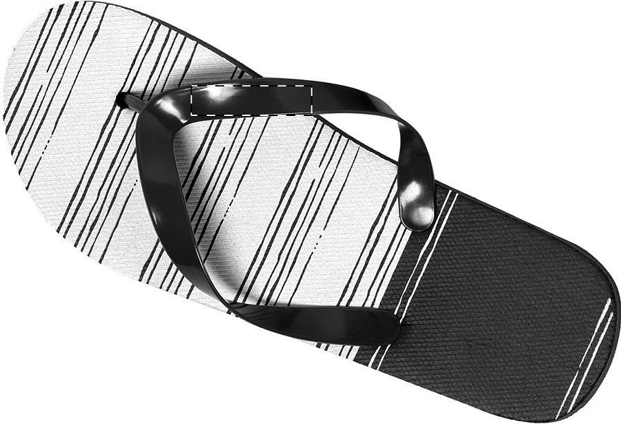 Left slipper - right strap