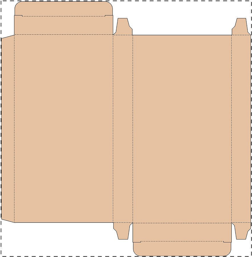 Custom kraft paperboard box