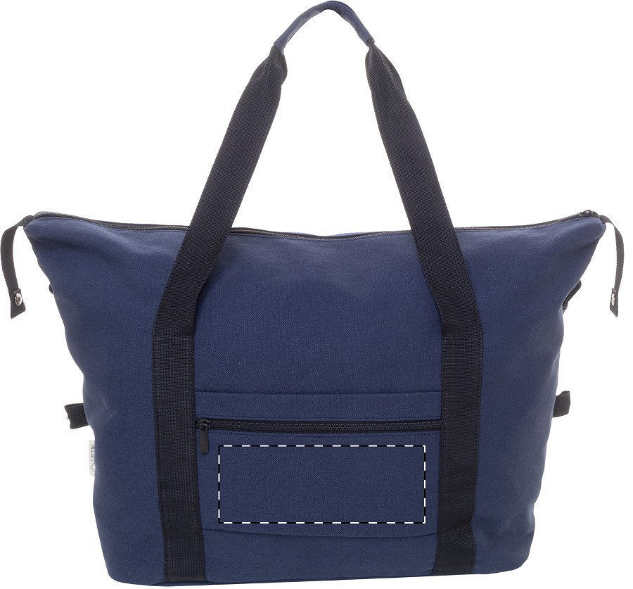 Front side - below zip