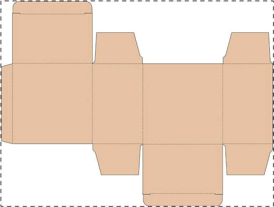 Custom kraft paperboard box