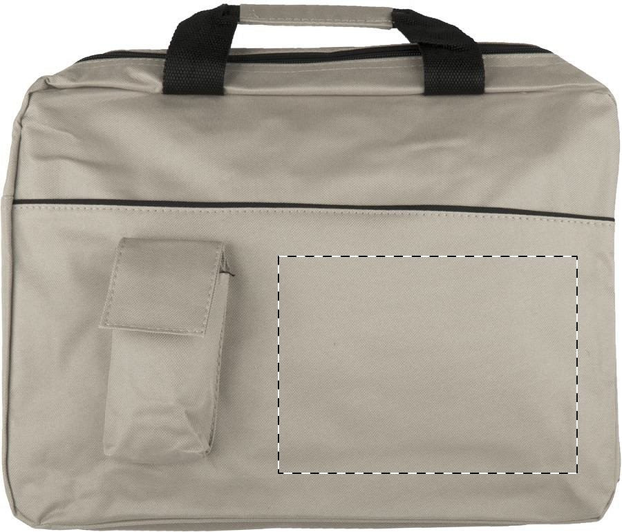 Front side - below zip