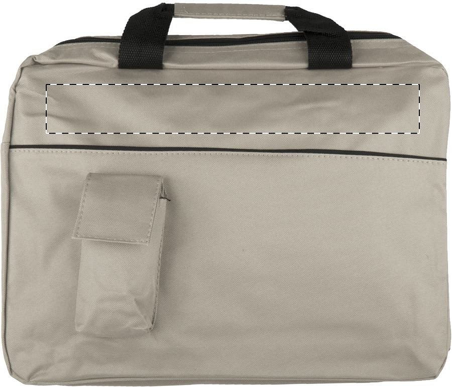 Front side - above zip