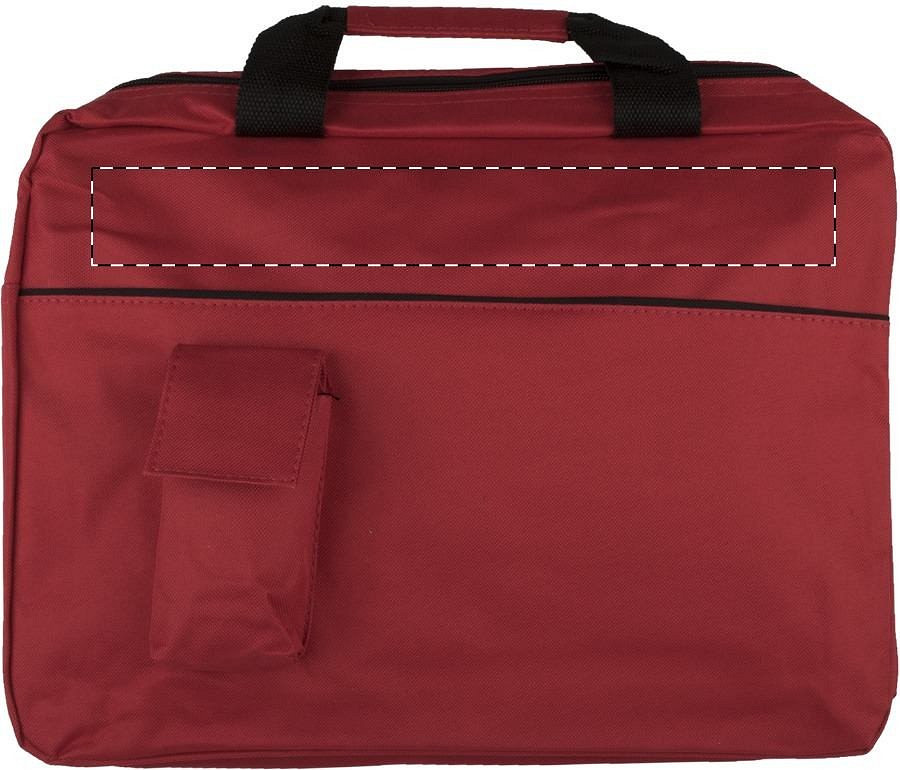 Front side - above zip