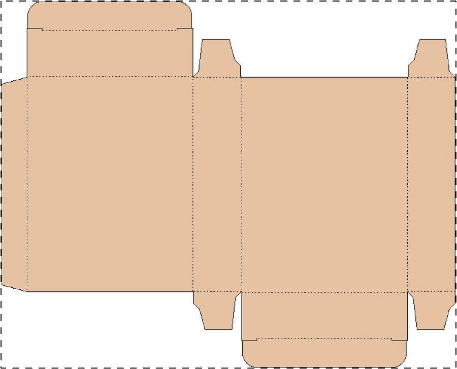 Custom kraft paperboard box