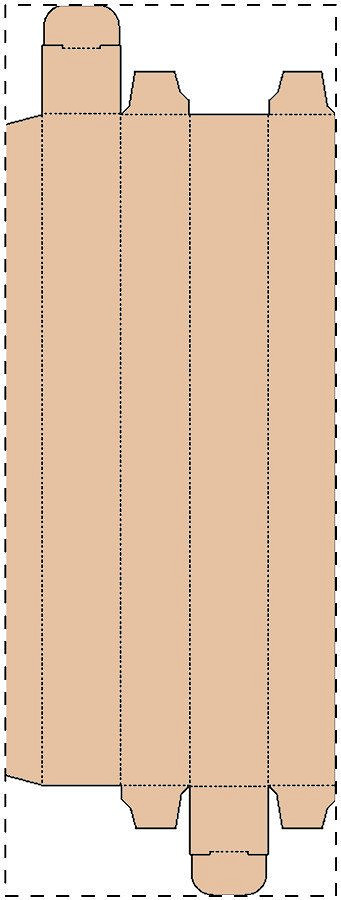 Custom kraft paperboard box