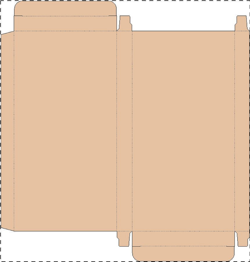 Custom kraft paperboard box