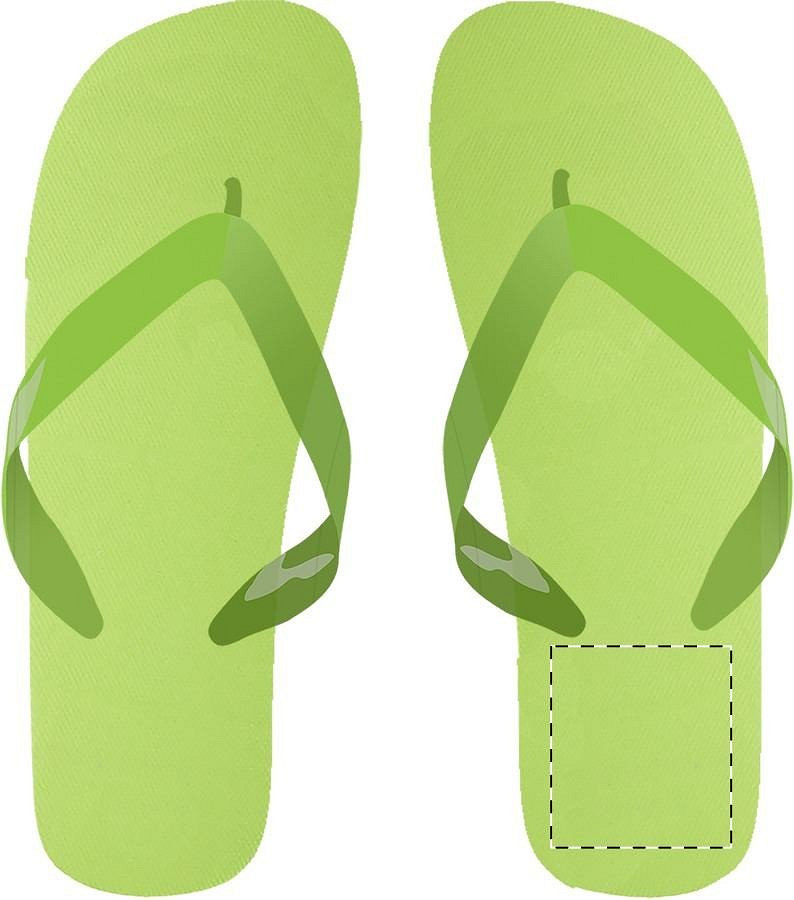 Right sole - below heel
