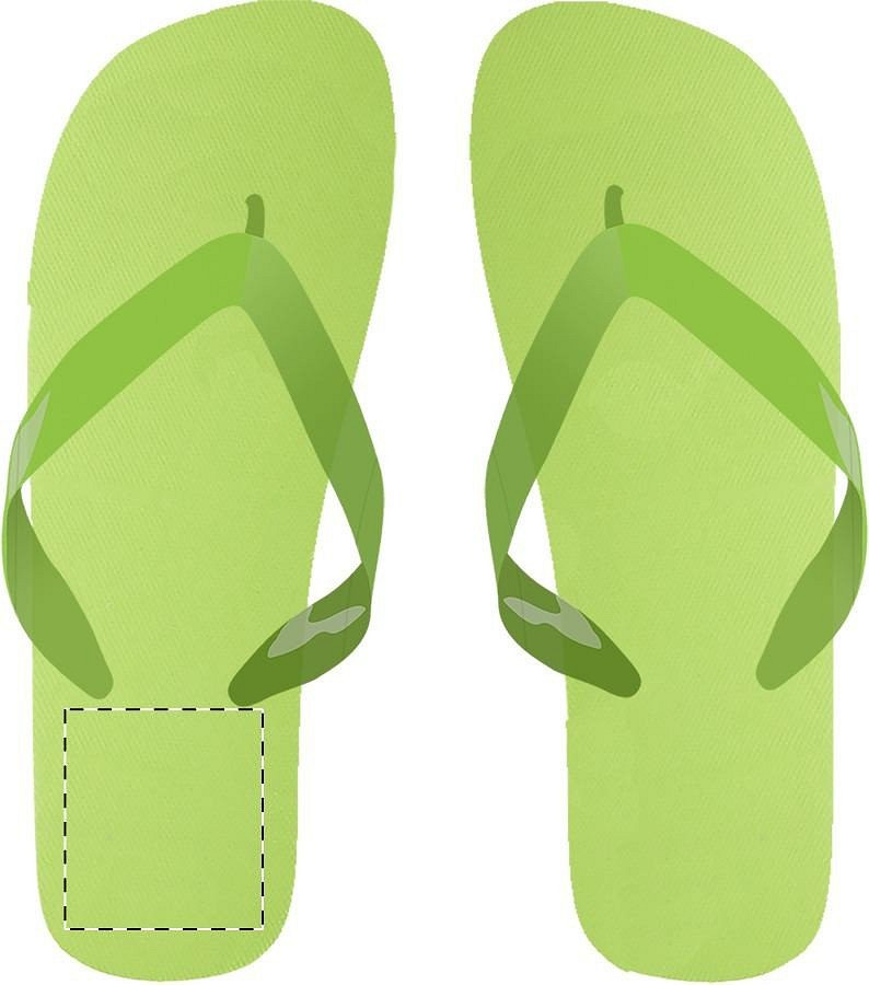 Left sole - below heel