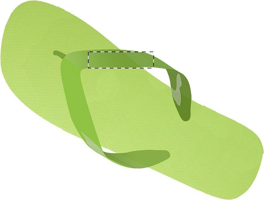 Left slipper - right strap