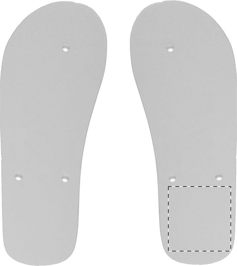 Right sole - below heel