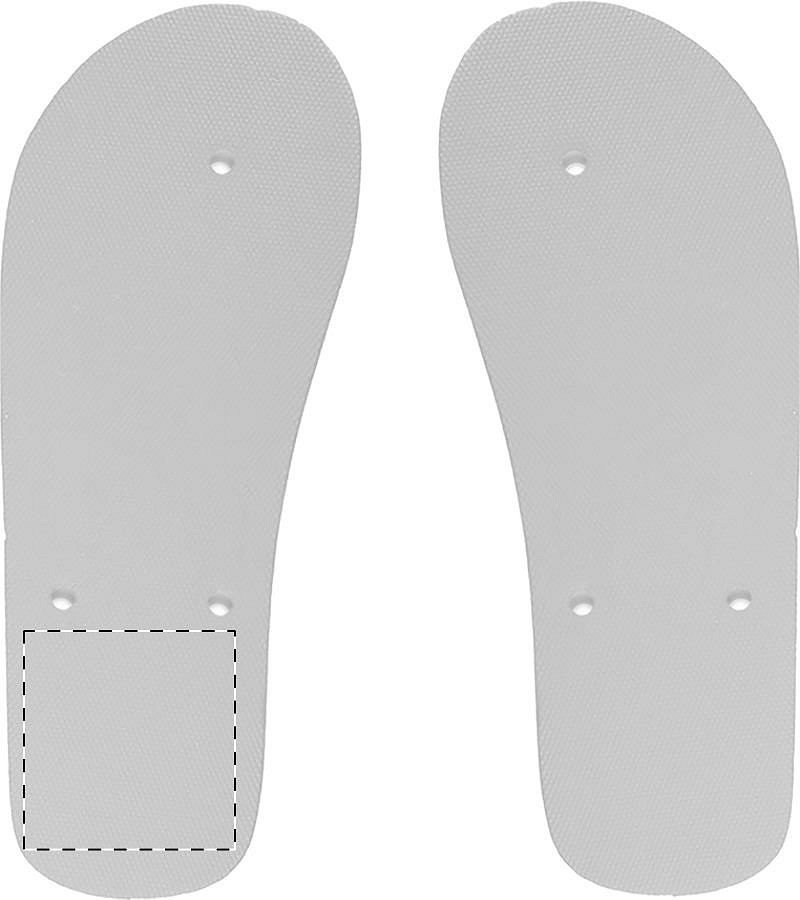 Left sole - below heel