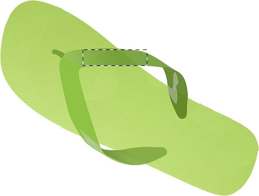Left slipper - right strap