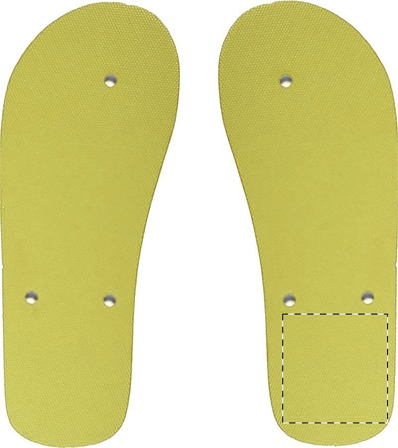 Right sole - below heel