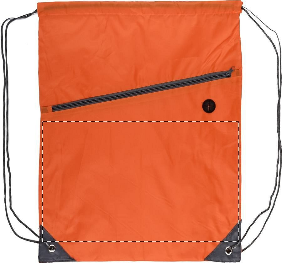 Front side - below zip