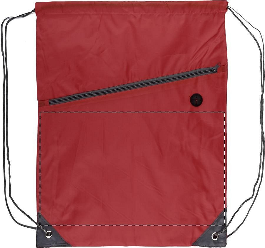 Front side - below zip