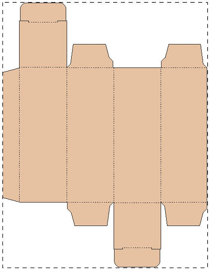 Custom kraft paperboard box