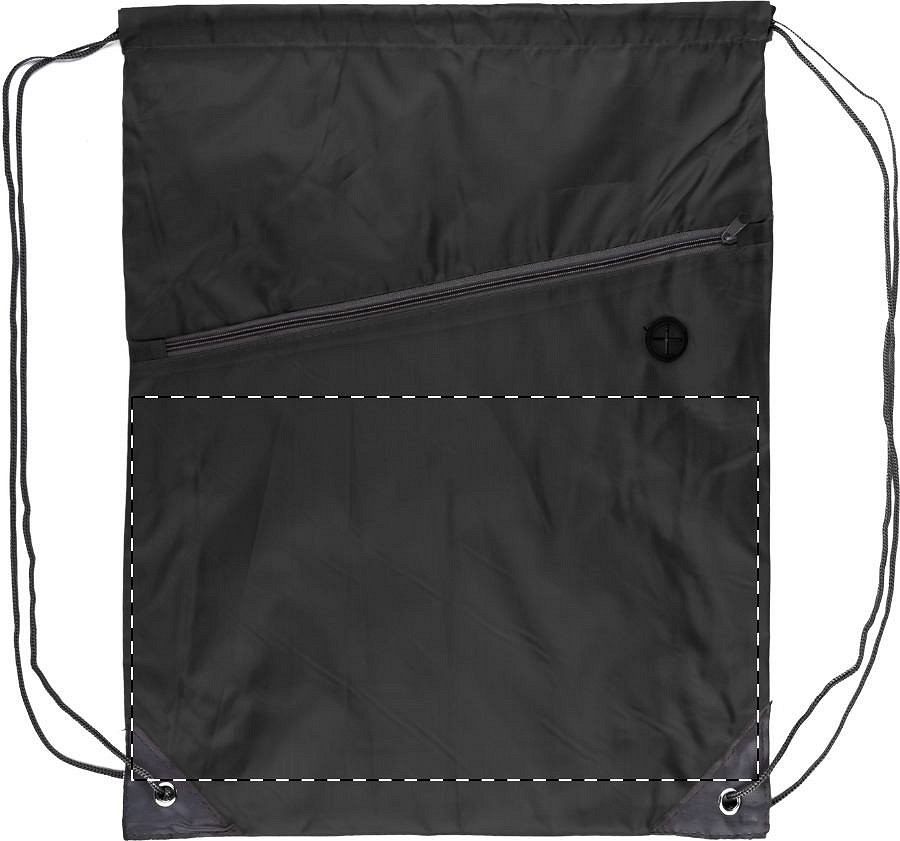 Front side - below zip